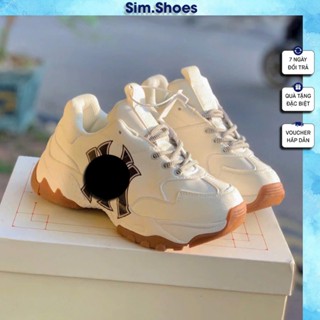 Giày Sneaker MLB Boston, NY Đen độn đế 6cm hack chiều cao nam nữ cao cấp