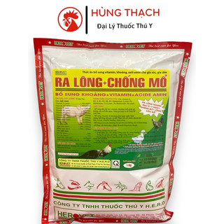 Ra Lông Chống Mổ gói 1kg giúp mọc lông nhanh, cắn mổ lông cho gà.