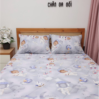 Ga gối cotton lụa hàn quốc/ gấu phi hành gia