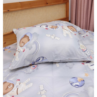 (trọn bộ hoặc đặt lẻ) GA GỐI COTTON LỤA HÀN QUỐC/ Gấu phi hành gia