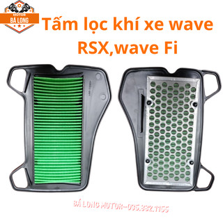 Tấm lọc khí xe máy wave rsx và wave fi, lọc gió chính hãng tẩm dầu