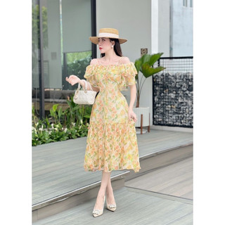váy hoa xanh, Hồng, vàng