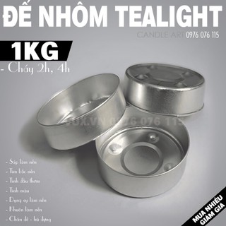 1kg vỏ nhôm làm nến tealight 2h, 4h - nguyên liệu làm nến bơ cúng dường
