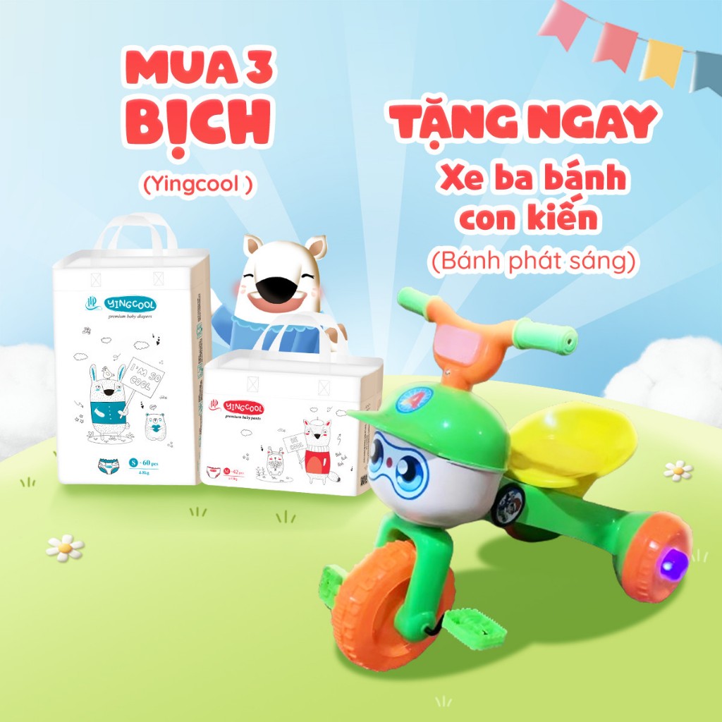 (TẶNG XE 3 BANH CON KIẾN) KHI MUA 3 BỊCH YINGCOOL