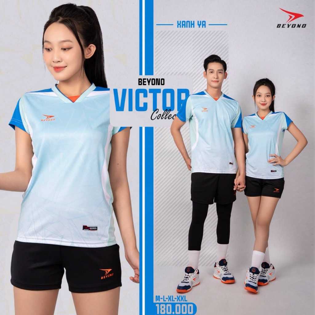 Bộ Quần Áo Bóng Chuyền Nam Nữ Cao Cấp Beyono Victor - Kháng Khuẩn, Thoáng Mát