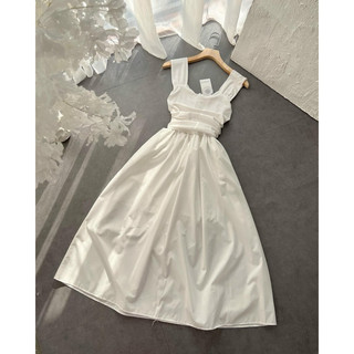 Đầm Thun trơn basic cột dây