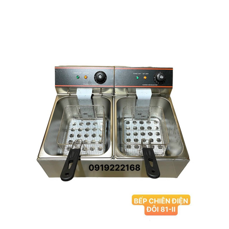 🍗 BẾP CHIÊN ĐIỆN ĐÔI 81-II ( 1 NGĂN 6 LÍT X 2 NGĂN = 12 LÍT )