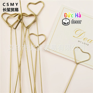10 Cây cài ảnh , ghim cài thiệp , thanh kẹp ảnh (clip card) phụ kiện trang trí giỏ hoa , bàn tiệc
