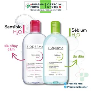 Nước tẩy trang bioderma sensibio + sebium h2o cho da nhạy cảm, da dầu