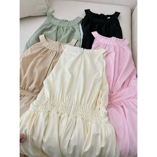 Váy maxi cổ yếm dáng dài xòe v98