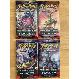 [Art Set] Combo 04 gói Temporal Forces Booster Pack tiếng Anh -Túi thẻ bài Series Scarlet&Violet Pokemon TCG