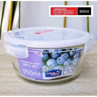 Hộp thủy tinh chịu nhiệt Lock & Lock tròn 950ml