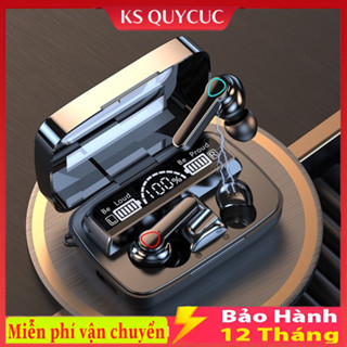  Tai nghe bluetooth M19 chip 5.1 bản mới nhất 2023,tai nghe không dây pin trâu cảm ứng nhạy cùng đèn led và âm thanh đỉnh 