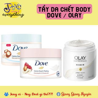 Kem tắm tẩy tế bào chết trắng da Dove/OLay Body B3+