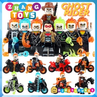 Đồ chơi Xếp hình Ghost Rider Red Hood Danny Ketch The Caretaker Robbie Reyes Alejandra Jones Minifigures Kopf KF6120