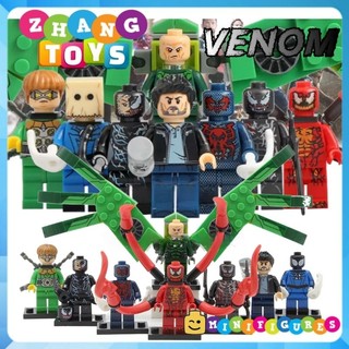 Đồ chơi Xếp hình Venom gồm Octopus - Bombastic - Eddie Brock - Spider Man - Carnage Riot Minifigures Xinh X0231