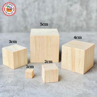 Gỗ vuông mini 1cm/2cm/3cm/4cm/5cm làm đồ handmade, trang trí, decor