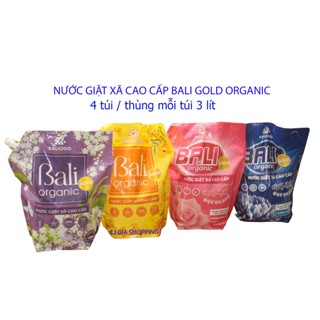 4 túi nước giặt xả cao cấp BALI GOLD ORGANIC loại 3 lít