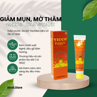 Thảo dược Vicco Turmeric Cream 30g mờ thâm, mụn từ Ấn Độ - Hindi.Store