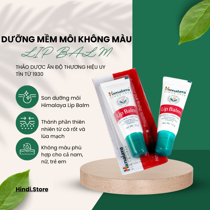 Dưỡng môi himalaya lipbalm Lip Balm 10g - Hindi.Store