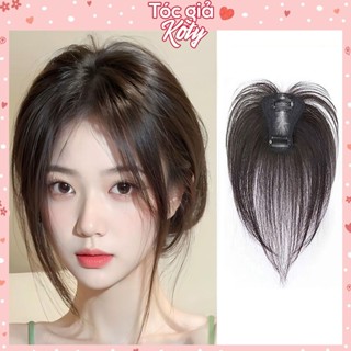 Tóc giả che hói đỉnh đầu cho nữ, tóc mái bay giả phủ hói phủ bạc