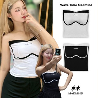 Áo Quây ( Có Mút ) Cúp Ngực , Thun Gân Cao Cấp Wave Tube Madmind - Màu Trắng / Đen