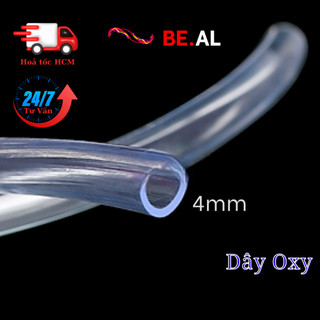 Dây oxy 4mm dẽo dai hợp hầu hết các loại van oxy đầu nối oxy bộ chia oxy nấp ấp artemia kèm các loại van 2 3 đầu nối oxy