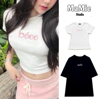 Áo thun thêu chữ BÉEE cho nam nữ form rộng chất cotton_unisexstore23