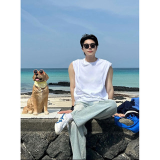 Áo thun trơn Tanktop basic trắng đen ( chất cotton 100% )