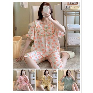 MT18 Bộ mặc nhà tiểu thư❤Bộ lửng mặc nhà nữ❤Bộ lanh lửng mặc nhà nữ mát lạnh