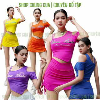 Áo bra chất thun co giãn dang vạt chéo lệch vai. Áo bra tập aerobic, zumba, shuttle dance nhiều màu lựa chọn