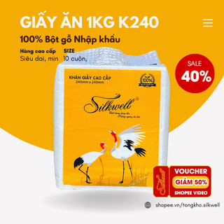 Giấy ăn Silkwell Sếu 1kg K240 hàng cao cấp siêu dai, dày thấm hút tốt, hàng chính hãng cao cấp