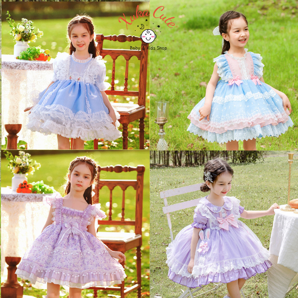 XẢ HÀNG CẮT MÃ - Váy công chúa lolita cho bé gái đầm lolita cho bé váy tiệc sinh nhật dễ thương hàng