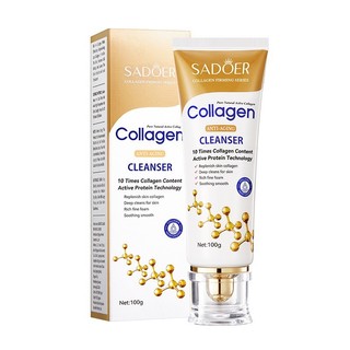  Sữa rửa mặt COLLAGEN kiểm soát dầu tẩy tế bào chết làm sạch da mặt và dưỡng ẩm Skincare Nữ 