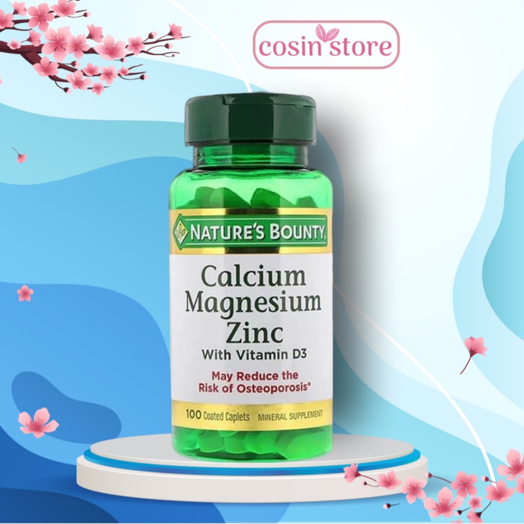 Viên uống Calcium Magnesium Zinc Nature Bounty 100 viên