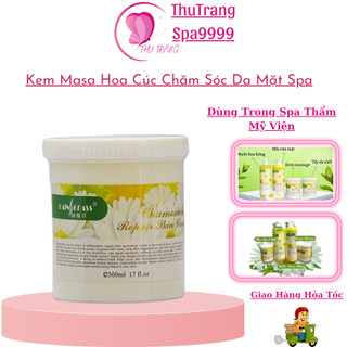 Kem massage mặt hoa cúc hũ 500g | chăm sóc da mặt cho spa thẩm mỹ