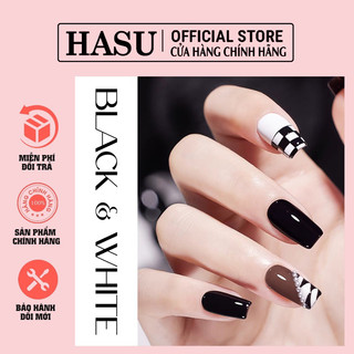 Sơn gel nara - sơn gel đen - trắng - chất sơn đặc - cọ mướt - sơn gel nail trắng đen thông dụng