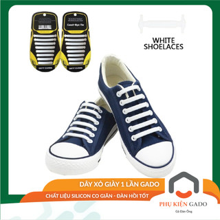 Dây giày cao su đàn hồi thông minh GADO dây xỏ giày 1 lần Shoelace silicon bộ 16 dây