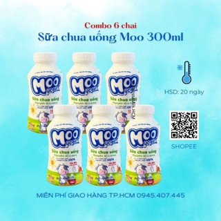 Combo 6 chai Sữa chua uống Moo Yogurt 300ml