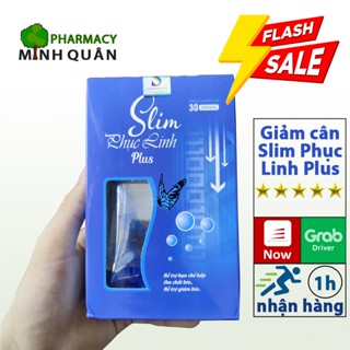 Giảm cân Slim Phục Linh Plus 30 viên - Hỗ trợ giảm cân, hạ mỡ máu, bổ sung Collagen - Mẫu mới