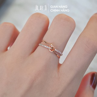 Nhẫn đeo tay đính Kim Cương cao cấp sang trọng, Mạ vàng 7 lớp sang trọng | N969 JULI JEWELRY