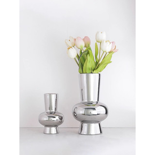 Lọ/ Bình Cắm Hoa Tráng Gương Mạ Bạc Phong Cách Bắc Âu Decor Trang Trí Nhà Cửa