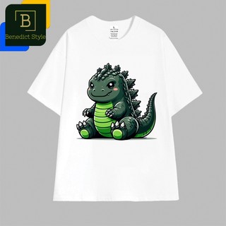 Cao cấp - Áo thun oversize in hình baby Godzilla chibi style vui nhộn BND757CC