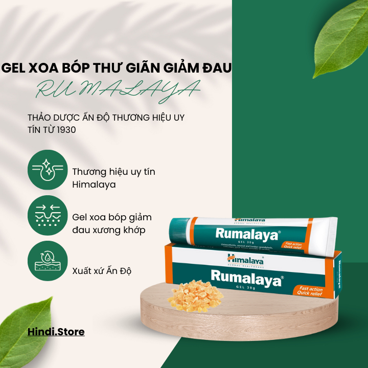 Gel xoa bóp giảm đau xương khớp Himalaya Rumalaya. Hindi Store