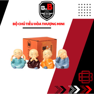Bộ Tượng Chú Tiểu Hòa Thượng Tứ Không Mini để taplo ô tô