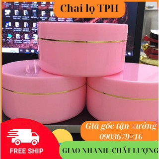 Hủ kem 200g hồng, hủ chiết mỹ phẩm,k200 hồng