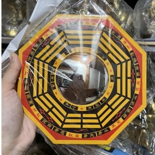 Gương bát quái lồi gỗ phong thủy