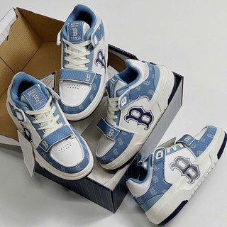 Giày m.lbckunky liner b đai dán white blue lai au sc
