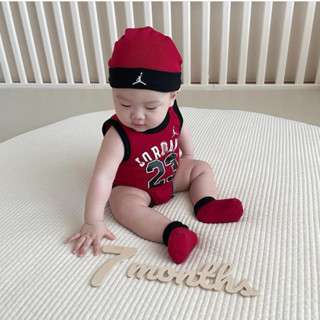 Body jordan kèm mũ tất cho bé trai 3-12kg HÀNG ĐẸP LOẠI 1 Bodysuit cho bé