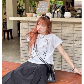ÁO BABY TEE ĐÍNH NHIỂU NƠ XỐP NHẬT SIÊU SANG NL11